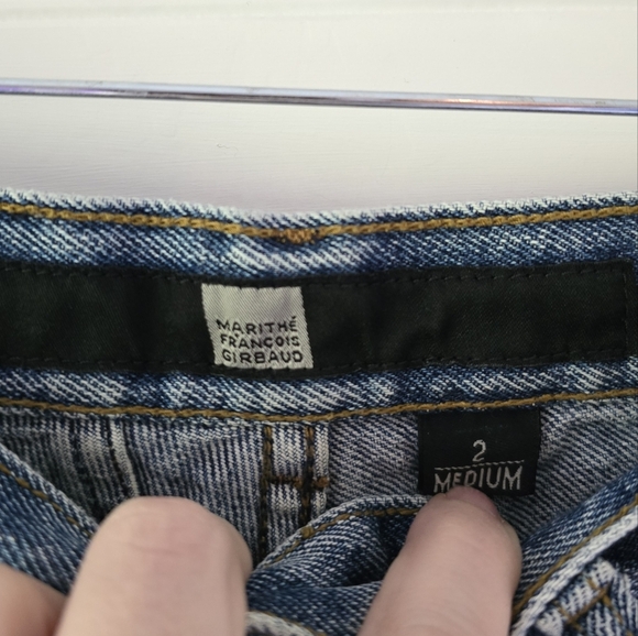 Marithe Francois Girbaud Straight Leg Rigid Denim Jeans 2 - Picture 7 of 8